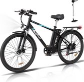 Hitway Elektrische Fiets BK3S | E-bike Fiets | 55-120KM | 26 Inch | 250W Motor | Zwart