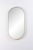 Ben Vita ovale spiegel met LED verlichting en anti-condens 50x100 cm Mat Zwart