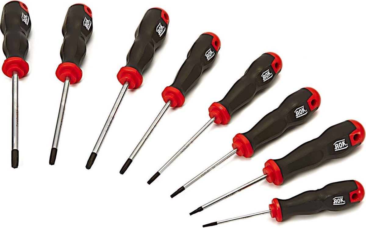 AOK 8 Delige Professionele Schroevendraaierset Torx Slagvast