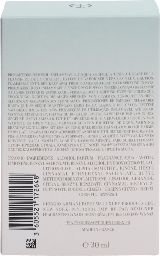 Giorgio Armani Acqua di Gioia 30ml Eau de Parfum - Damesparfum