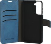 Mobiparts hoesje geschikt voor Samsung Galaxy S21 - Wallet/Boekhoesje - Eco Leer - Magneet Sluiting - Opberg vakken - Blauw