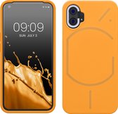 kwmobile telefoonhoesje geschikt voor Nothing Phone (1) - Hoesje met siliconen coating - Smartphone case in fruitig oranje