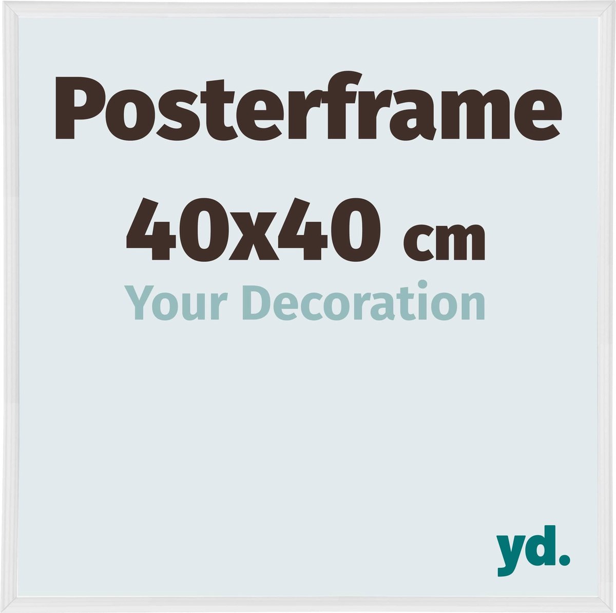 yd. Your Decoration - Posterlijst 40x40 cm - Kunststof - Wit Hoogglans - Paris