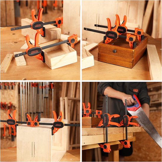 HÖGERT TECHNIK - Serre-joints - Envergure : 150 X 50 Mm - Force De Serrage : 200 Kg - Pinces - Poignée Confortable Et Antidérapante - Fixation Précise - Outil De Serrage Weldinger