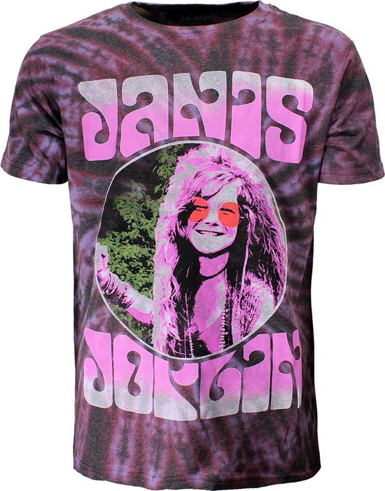 Janis Joplin Pink Shades Dip Dye T-Shirt - Officiële Merchandise - POPMERCH