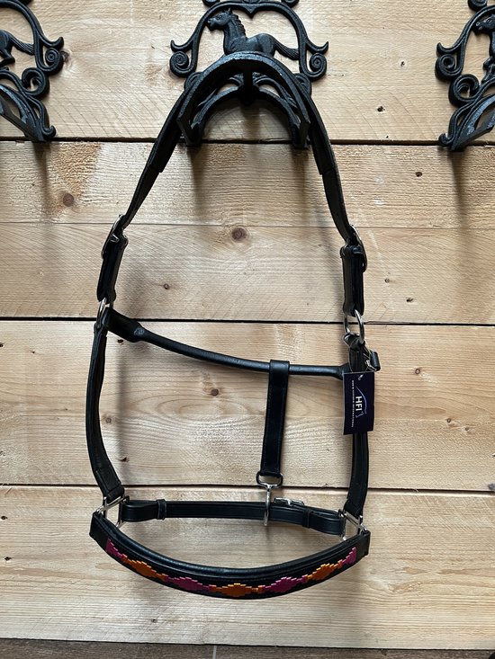HFI Polo Halter - Noir Orange&Rose - Taille Full