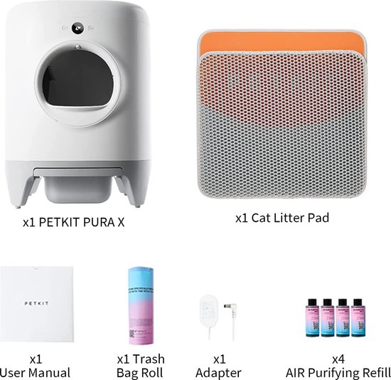 PETKIT Pura X Zelfreinigende kattenbak Kattenbak Geschikt voor katten
