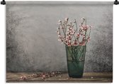 Tenture murale - Tissu mural - Fleurs - Rose - Nature morte - 60x45 cm - Tapisserie