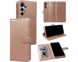 Casemania Hoesje Geschikt voor Samsung Galaxy A14 - Roségoud - Portemonnee Book Case - Pasjeshouder en Magneetlipje