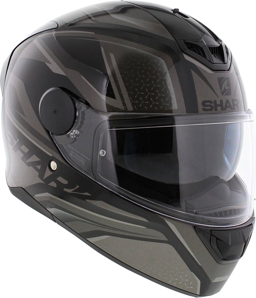SHARK D-SKWAL 2 DAVEN Motorhelm integraalhelm Zwart Antraciet Zilver - Maat XS – foto 5