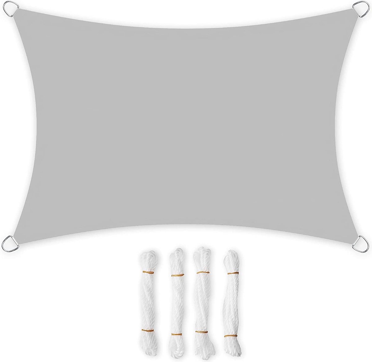 zonnescherm, waterdicht tot ten minste 1.000 mm waterkolom, 93% UV-bescherming, zonwering van scheurbestendig polyester, weerbestendig, tuin, balkon, terras, camping, 3 x 2 m, lichtgrijs