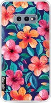 Casetastic Samsung Galaxy S10e Hoesje - Softcover Hoesje met Design - Colorful Hibiscus Print