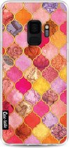 Casetastic Samsung Galaxy S9 Hoesje - Softcover Hoesje met Design - Pink Moroccan Tiles Print