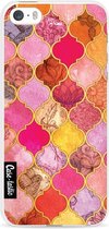 Casetastic Apple iPhone 5 / iPhone 5S / iPhone SE Hoesje - Softcover Hoesje met Design - Pink Moroccan Tiles Print