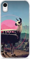 Casetastic Apple iPhone XR Hoesje - Softcover Hoesje met Design - Llama Print