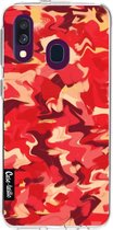 Casetastic Samsung Galaxy A40 (2019) Hoesje - Softcover Hoesje met Design - Fire Camouflage Print