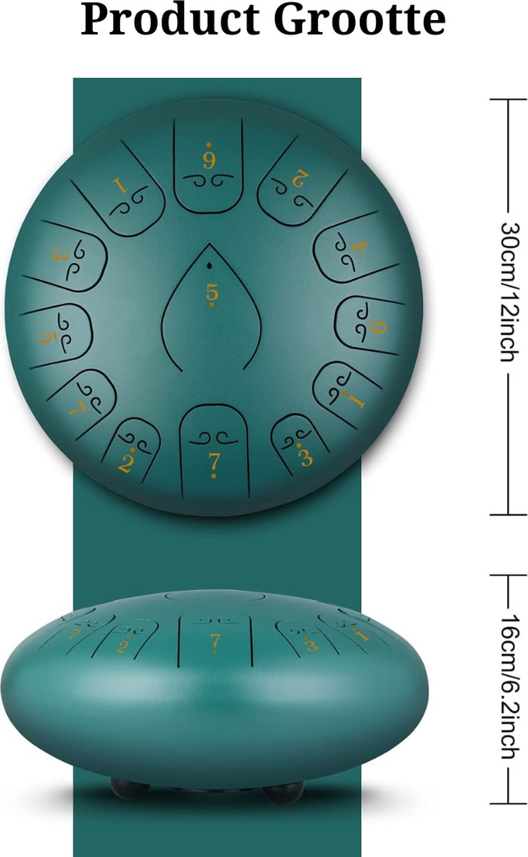VEVOR Tambour de langue en acier 11 notes 12 pouces Instrument à