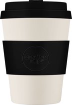 Ecoffee Cup Black Nature PLA - Koffiebeker to Go 350 ml - Zwart Siliconen