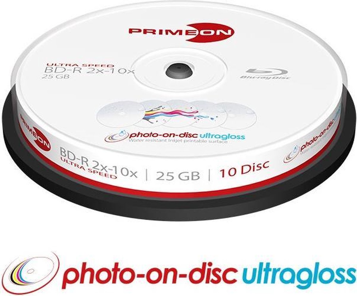 Primeon 2761316 25GB BD-R Lees/schrijf blu-ray disc