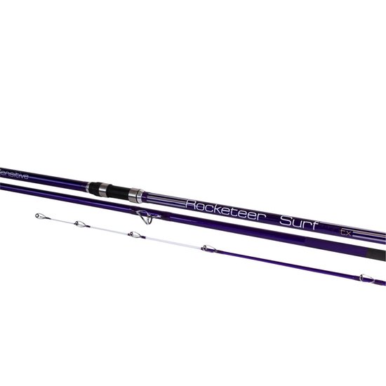 X2 Rocketeer Surf - 3-Delig - 100-225g - 4.20m - Strandhengel - Carbon - Zeevis - Paars — afbeelding 4