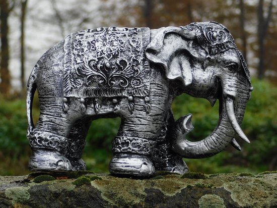 Statue d'éléphant, statue de jardin d'éléphant indien, décoration