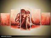 Peinture Acrylique Chambre | Rouge | 150x70cm 5Liège peint à la main