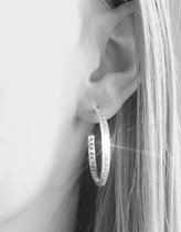 Zilveren oorbellen met zirkonia