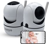 LAKOO BabyGuard Smart - Babyfoon met Camera en App - 1080p Full HD, Wifi, Nachtzicht, Bewegingsdetectie, Terugspreekfunctie, Slaapmuziek, Draaibaar - 2 Pack
