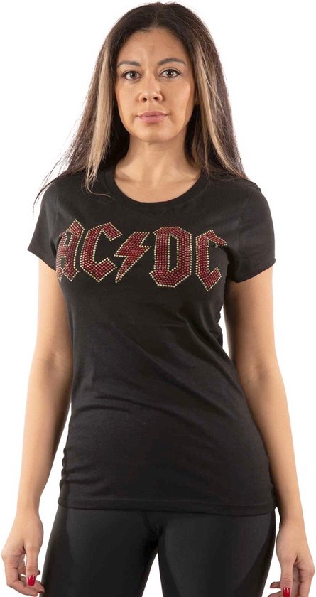 AC/DC - Full Colour Logo Dames Tshirt - XL - Zwart | bol