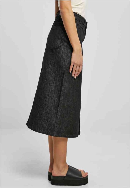 Rok Urban Classics -Taille, 29 pouces- Midi Denim Zwart