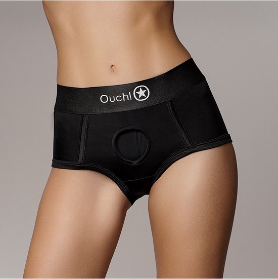 Coups de feu - Ouch! OU826BLKXSS1 - Slip Vibrant Strap-on - Noir - XS/ S