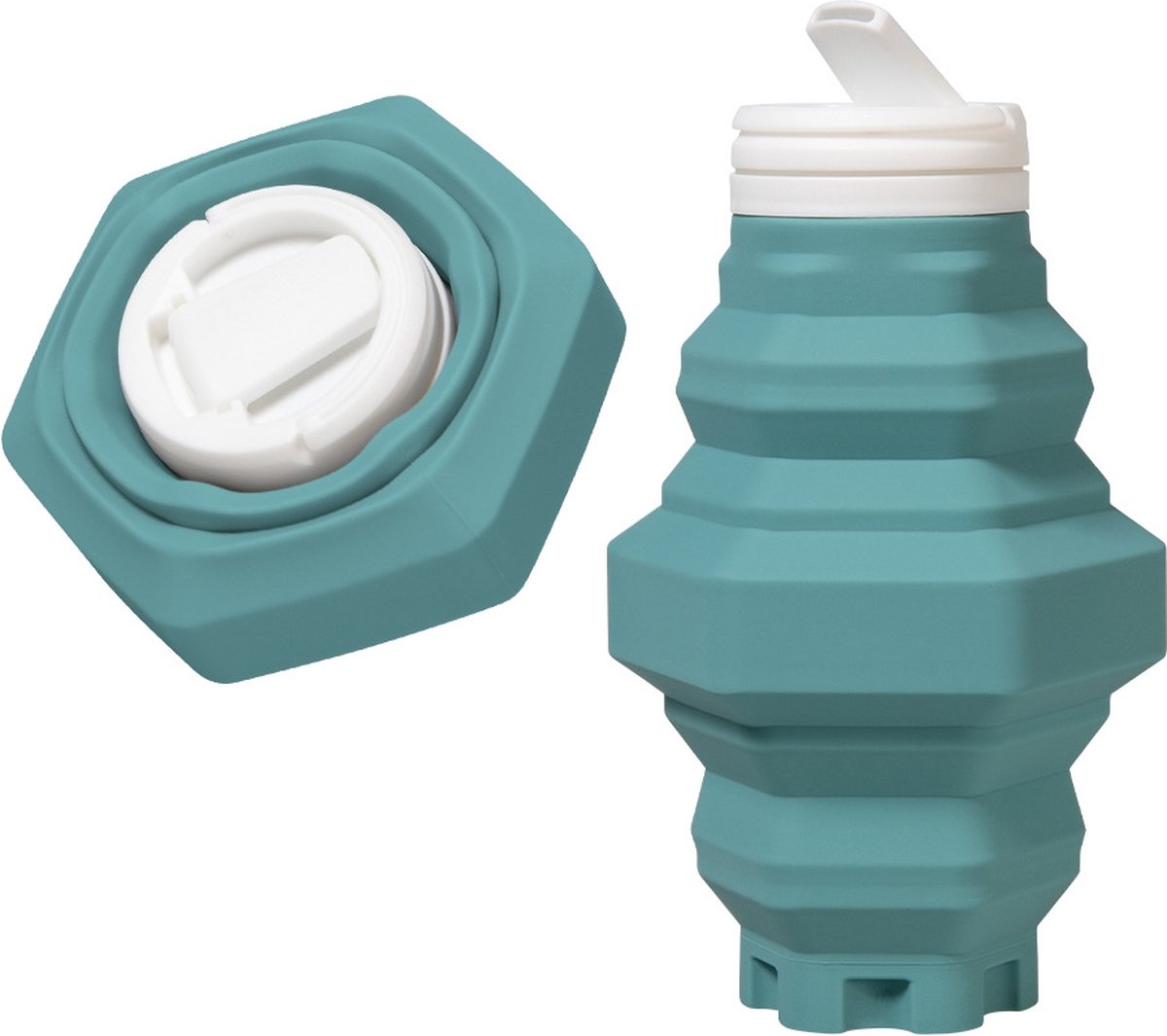 Foldable water bottle | Vouwbare waterfles | 500 ML | Groen | Green