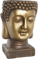 Grondlegger DKD Home Decor Glasvezel Gouden Boeddha Orientaals (25 x 25 x 36 cm)
