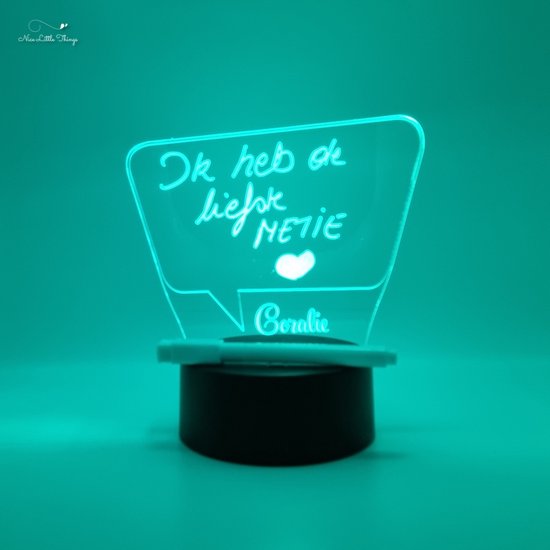 [Nice Little Things] - Gepersonaliseerde RGB LEDlamp - Tekenen met Licht - Tekstballon
