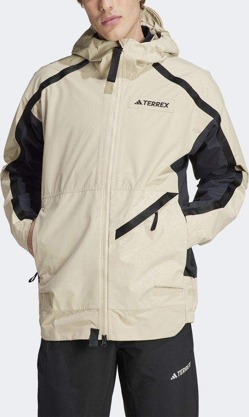 adidas TERREX Terrex Utilitas RAIN.RDY 2.5-Layer Regenjack - Heren - Beige - L