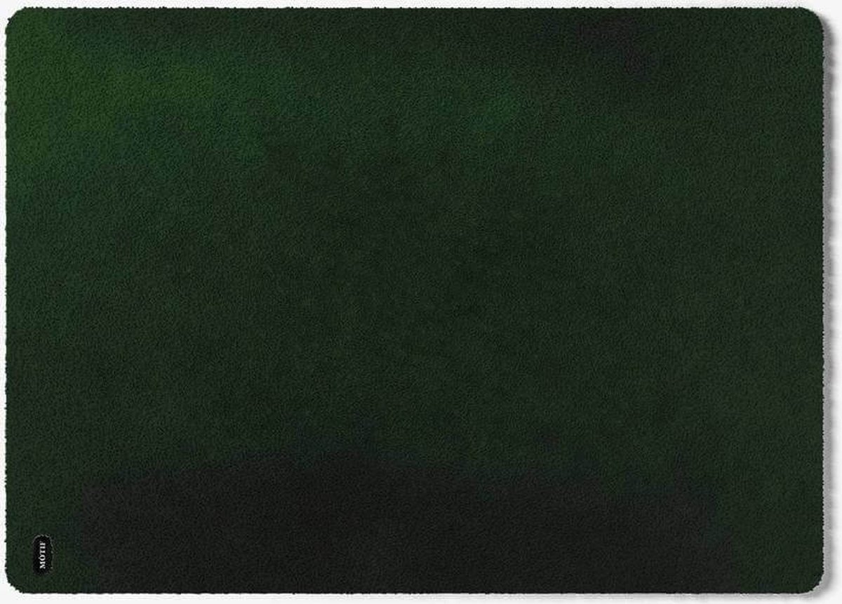 Mótif Fleurus Vert - Groene wasbare deurmat met effen patroon 60 cm x 85 cm - Deurmat binnen met print