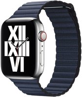 Apple Leather Loop L voor de Apple Watch Series 1 / 2 / 3 / 4 / 5 / 6 / 7 / 8 / 9 / SE / Ultra (2) - 42 / 44 / 45 / 49 mm - Diver Blue