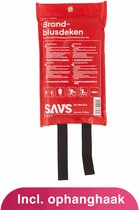SAVS® Blusdeken met ophanghaak - 100 x 100 cm - Branddeken voor o.a. thuis & keuken - Handig ophangoog