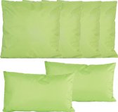 Collection Anna Ensemble canapé/coussin de jardin - intérieur/extérieur - 4x pièces - vert clair - En 2 formats bas/haut