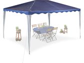 Tente de réception Relaxdays - sans parois latérales - tente de réception - 3x4 m - tente de jardin - étanche - bleu