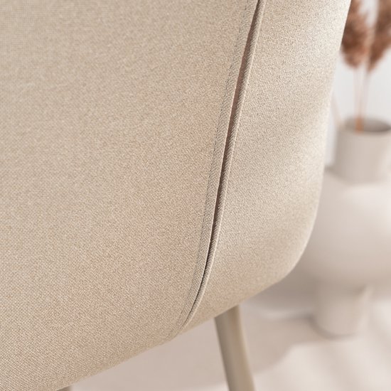 Bronx71® Tabouret de bar scandinave Jena taupe tissu recyclé 69 cm