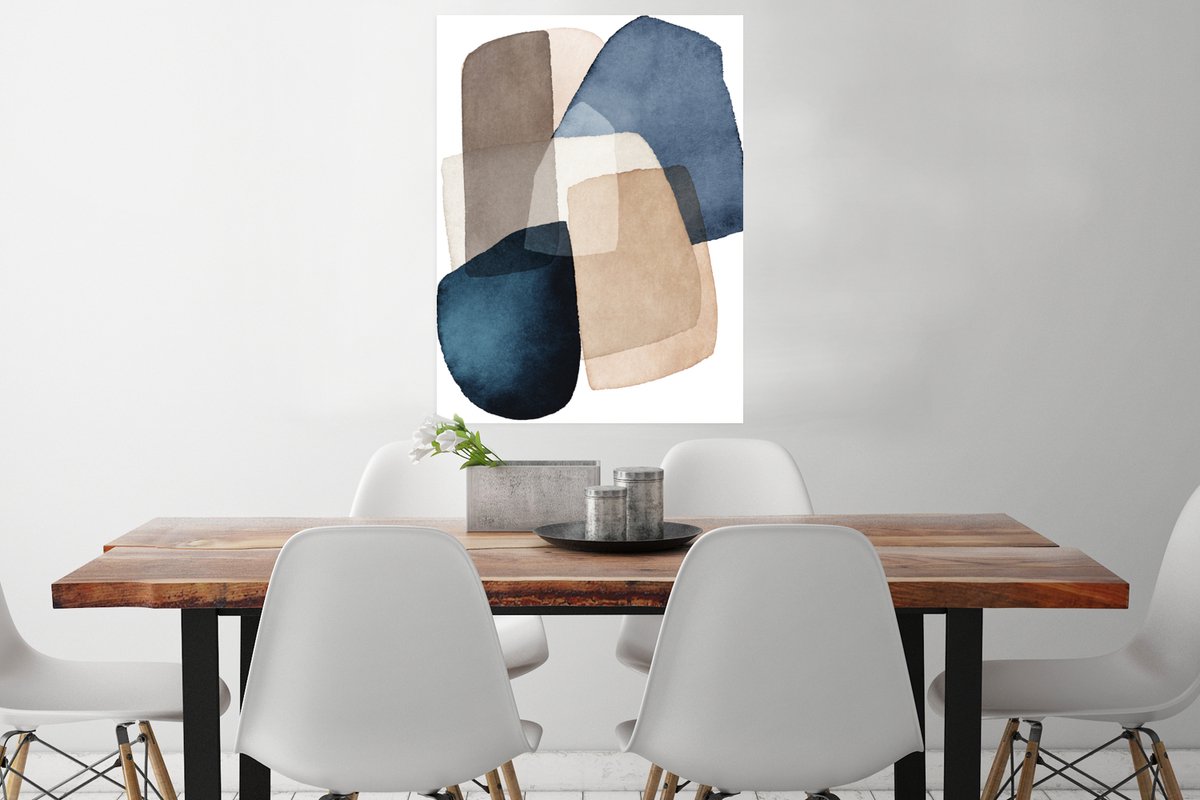 Poster Abstract - Kunst - Waterverf - Design - 60x80 cm