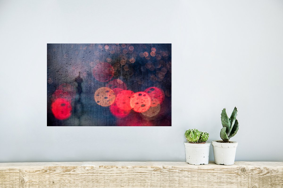 Poster Abstract - Druppels - Kleuren - Regen - 30x20 cm