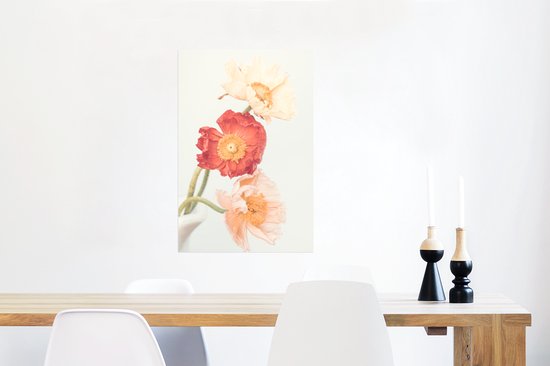 Poster Bloemen - Rood - Natuur - Planten - 40x60 cm