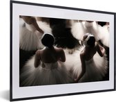 Poster - Frame - Ballet - Vrouw - Ballerina - Dans - Poster in lijst - Wanddecoratie - 60x40 cm