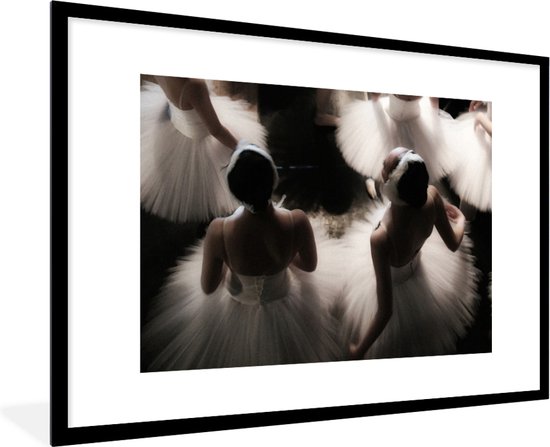 Poster - Frame - Ballet - Vrouw - Ballerina - Dans - Poster in lijst - Wanddecoratie - 90x60 cm