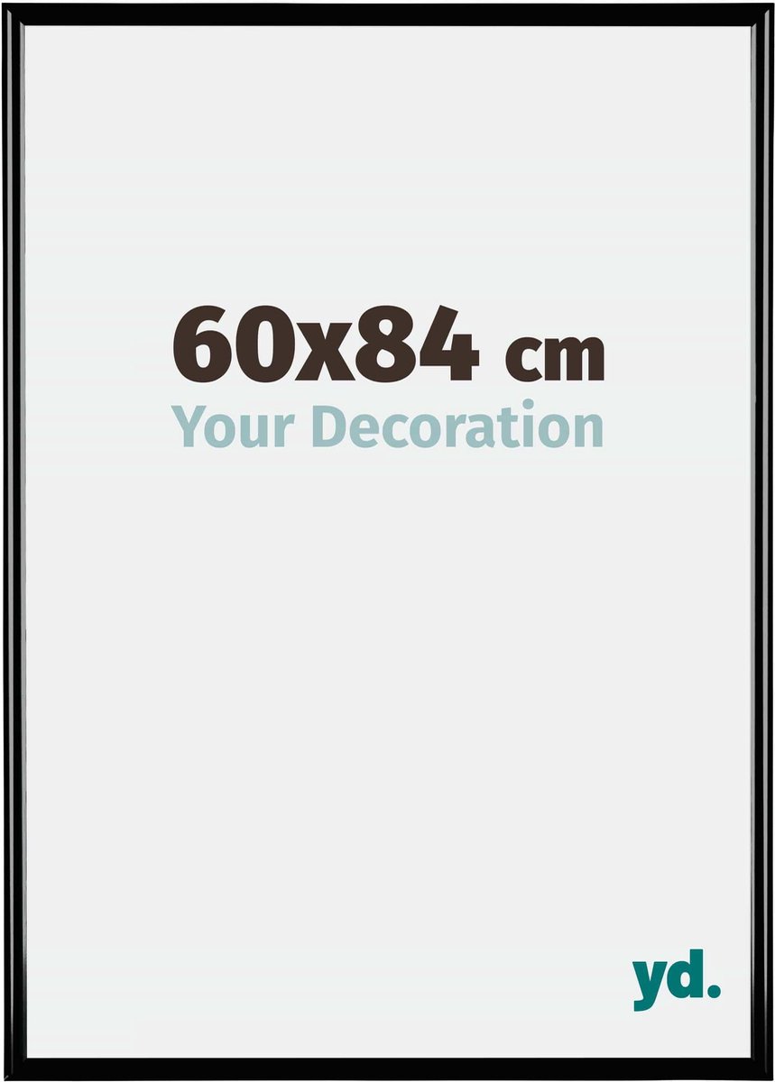 yd. Your Decoration - Fotolijst 60x84 cm - Kunststof - Zwart Hoogglans - Bordeaux