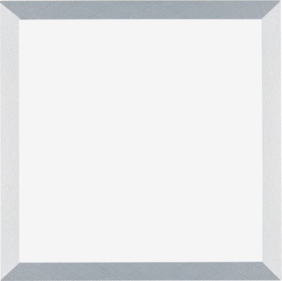 Cadre photo Mura 60x60 cm avec bordure argentée.