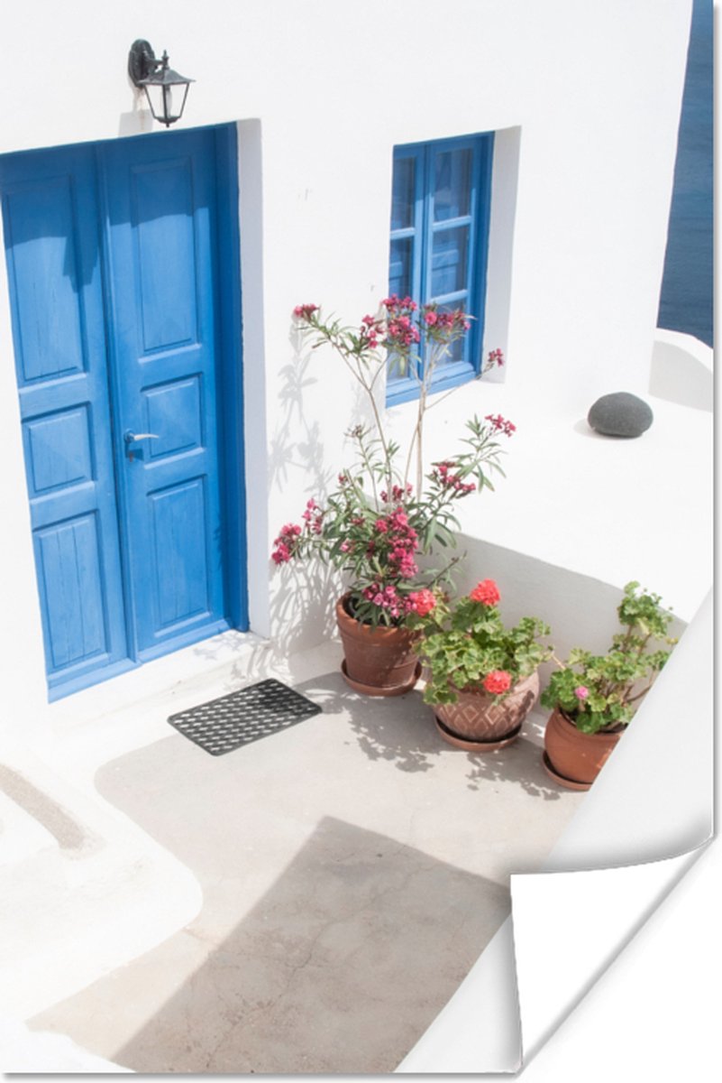 Architectuur - Blauw - Wit - Deur