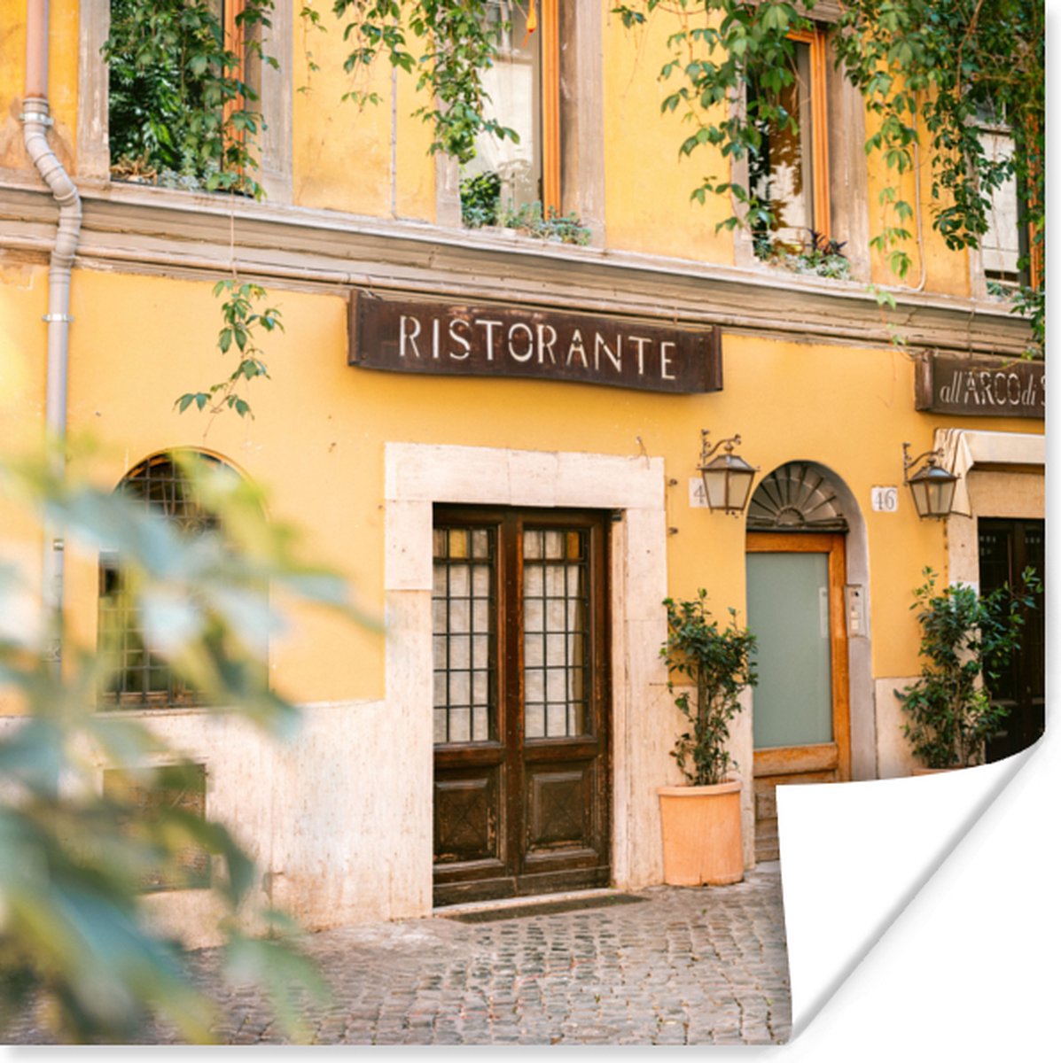Rome - Restaurant - Geel - Planten - Deur